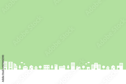 Simple cityscape vector landscape illustration