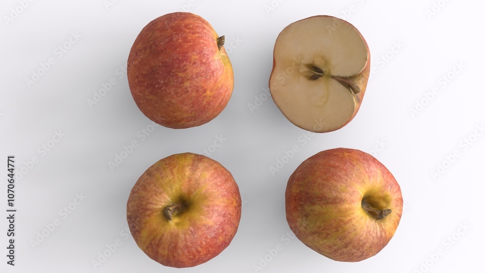 fresh apples with white background fresh apples with white background