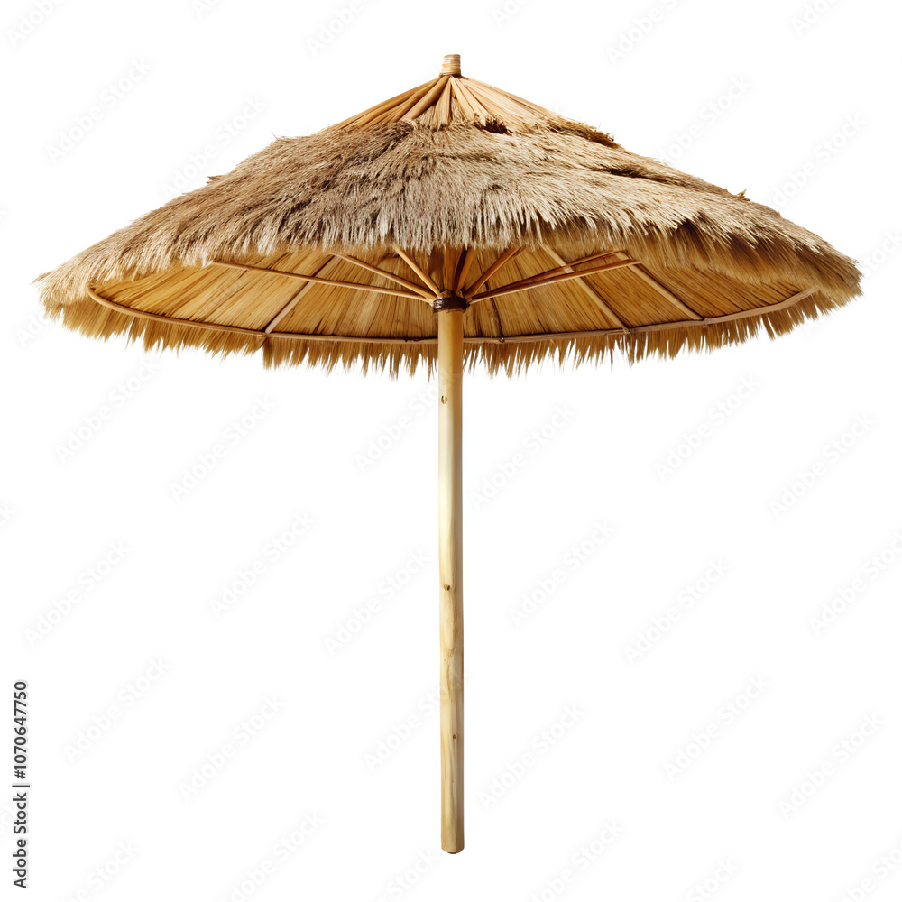 Tropical Straw Beach Umbrella Isolate on transparent background cutout, PNG file, Cutout file Tropical Straw Beach Umbrella Isolate on transparent background cutout, PNG file, Cutout file