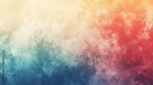 Abstract warm pastel blurred grainy gradient background. Texture colorful digital grain noise effect pattern lo fi, multicolor vintage design retro analog photo film overlay screen filter effect.