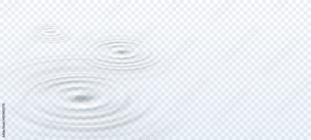 Ripple, splash water waves surface from drops isolated on transparent background. White sound impact effect top view. Vector circle liquid shampoo, cream or gel swirl round texture template Ripple, splash water waves surface from drops isolated on transparent background. White sound impact effect top view. Vector circle liquid shampoo, cream or gel swirl round texture template