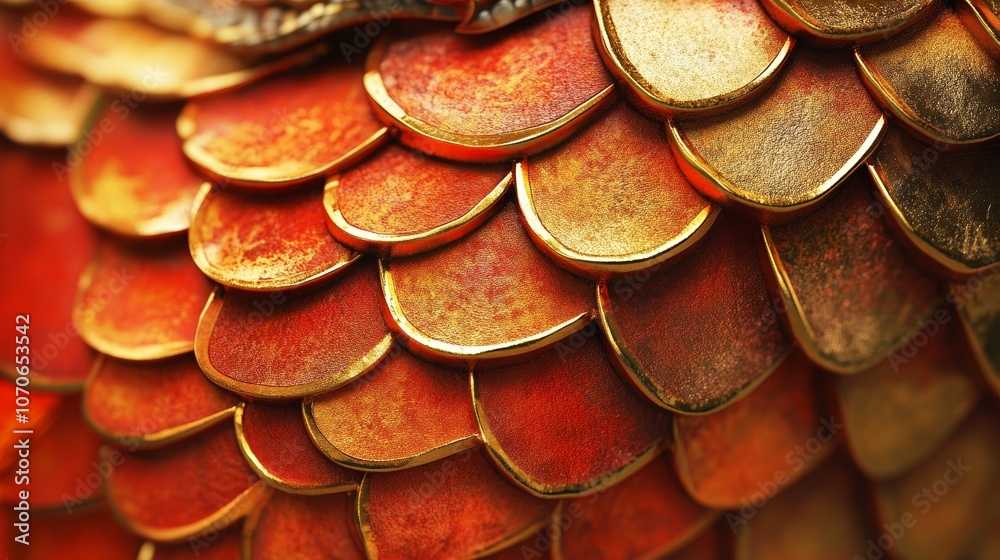 Chinese New Year 2025 Golden Dragon Scales Close-Up with Rich Texture Chinese New Year 2025 Golden Dragon Scales Close-Up with Rich Texture