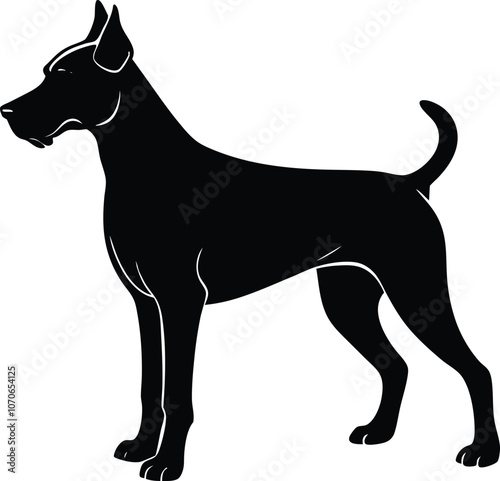 Dog silhouette dog breed silhouette vector illustration