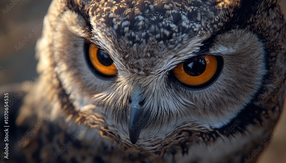 Close-Up of a Great Spotted Owl with Detailed Feathers Close-Up of a Great Spotted Owl with Detailed Feathers