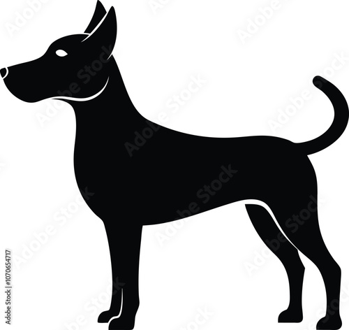 Dog silhouette dog breed silhouette vector illustration
