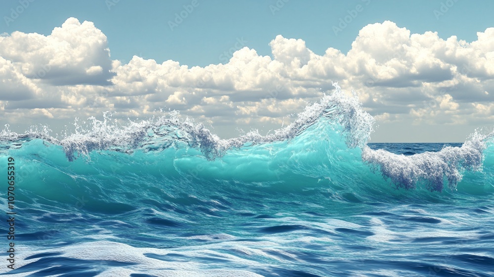 Pure Transparent Ocean Water Wave in Bright Sunlight Pure Transparent Ocean Water Wave in Bright Sunlight
