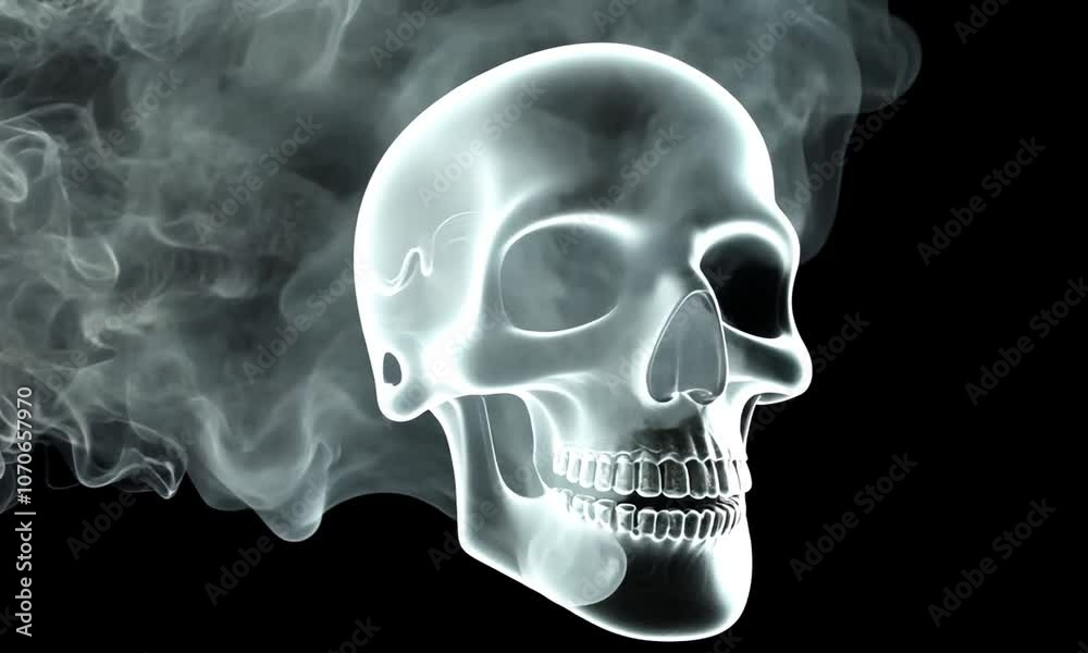 A Skull Made of Smoke and Ethereal Light A Skull Made of Smoke and Ethereal Light