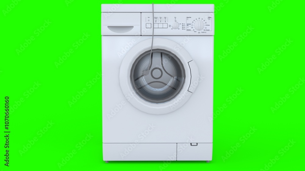 washing machine with green background washing machine with green background