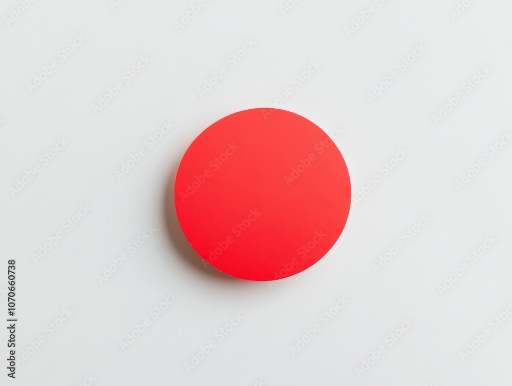 A bright red circle on a white background. A bright red circle on a white background.
