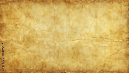 Aged parchment texture background with crumpled surface details, vintage appearance