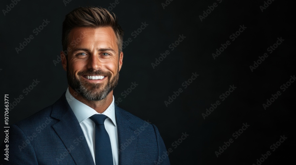 Professional Man in Suit with Confident Smile Professional Man in Suit with Confident Smile