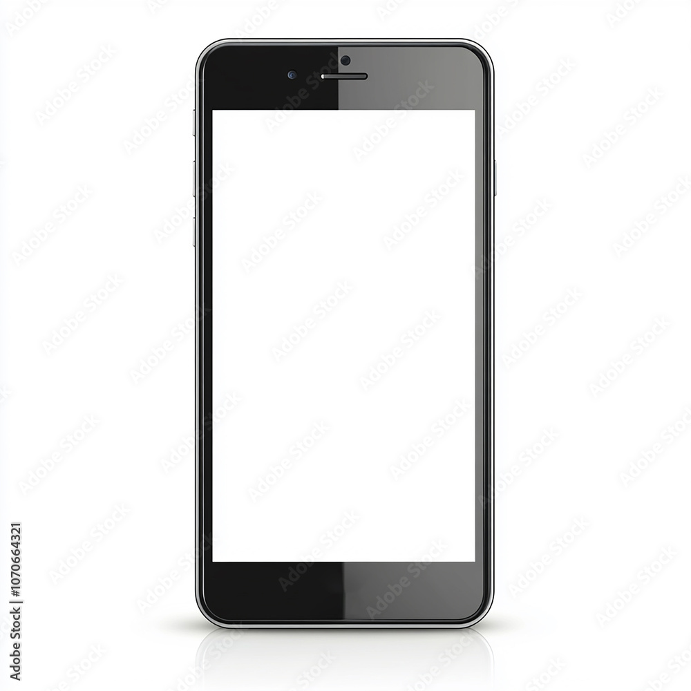 Smartphone blank screen on white background. Smartphone blank screen on white background.