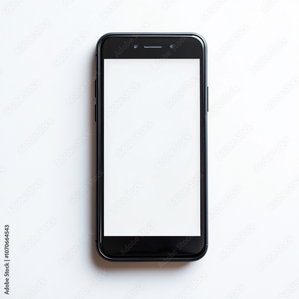 Smartphone blank screen on white background. Smartphone blank screen on white background.