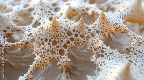 A high-resolution image showcasing delicate, filigree-like fractal biogen nanostructures. Generative AI photo