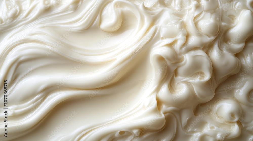 Close-up of Whipped Cream or Creamy Substance with Swirling Texture Close-up of Whipped Cream or Creamy Substance with Swirling Texture