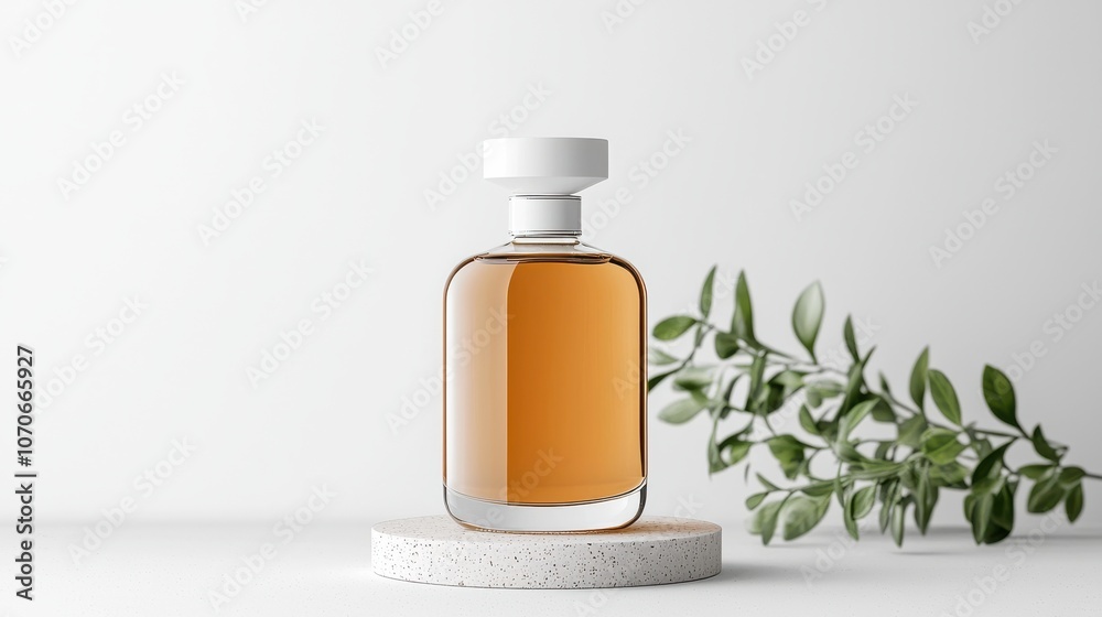 Create a stunning perfume bottle mockup featuring a minimalist prototype design Create a stunning perfume bottle mockup featuring a minimalist prototype design
