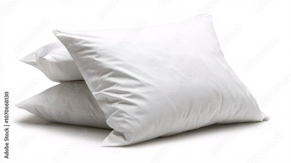 Soft White Pillows on a White Background Soft White Pillows on a White Background