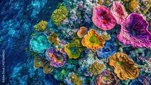 Wallpaper Mural Vibrant coral reef with diverse colors and textures. Torontodigital.ca