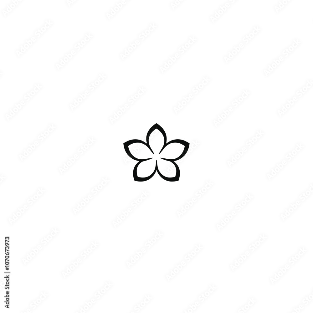 a black and white logo or icon. It is a simple, minimalist design with a white background