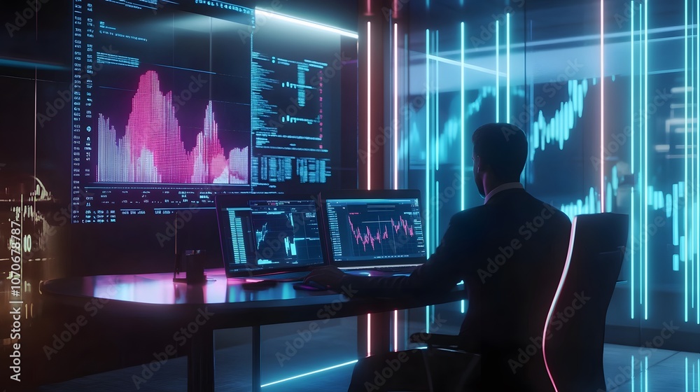 Stock analyst in a holographic environment Stock analyst in a holographic environment