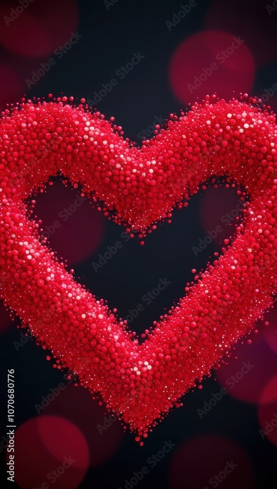 Heart made of glittering particles against bokeh background. Happy Valentines Day Background Heart. Anniversary, mother's day, marriage, invitation e-card Heart made of glittering particles against bokeh background. Happy Valentines Day Background Heart. Anniversary, mother's day, marriage, invitation e-card