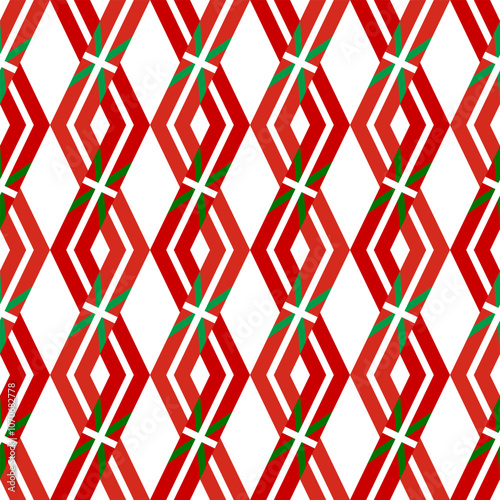 basque flag rhombus pattern background. vector illustration