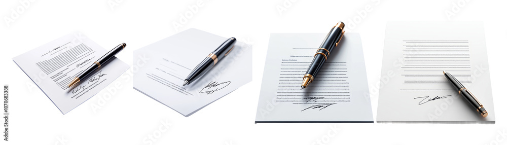 Elegant Pen on Stationery with Transparent Background Elegant Pen on Stationery with Transparent Background