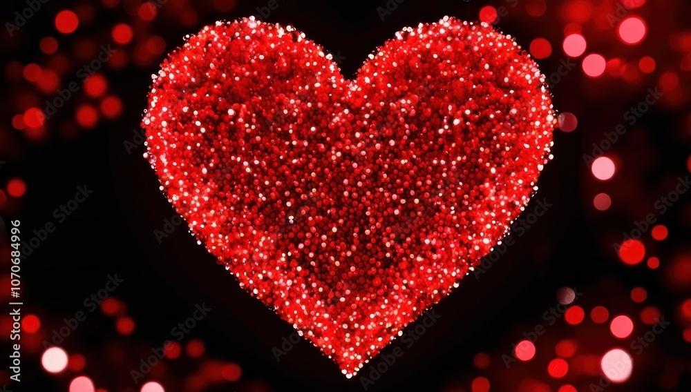 Heart made of glittering particles against bokeh background. Happy Valentines Day Background Heart. Anniversary, mother's day, marriage, invitation e-card Heart made of glittering particles against bokeh background. Happy Valentines Day Background Heart. Anniversary, mother's day, marriage, invitation e-card