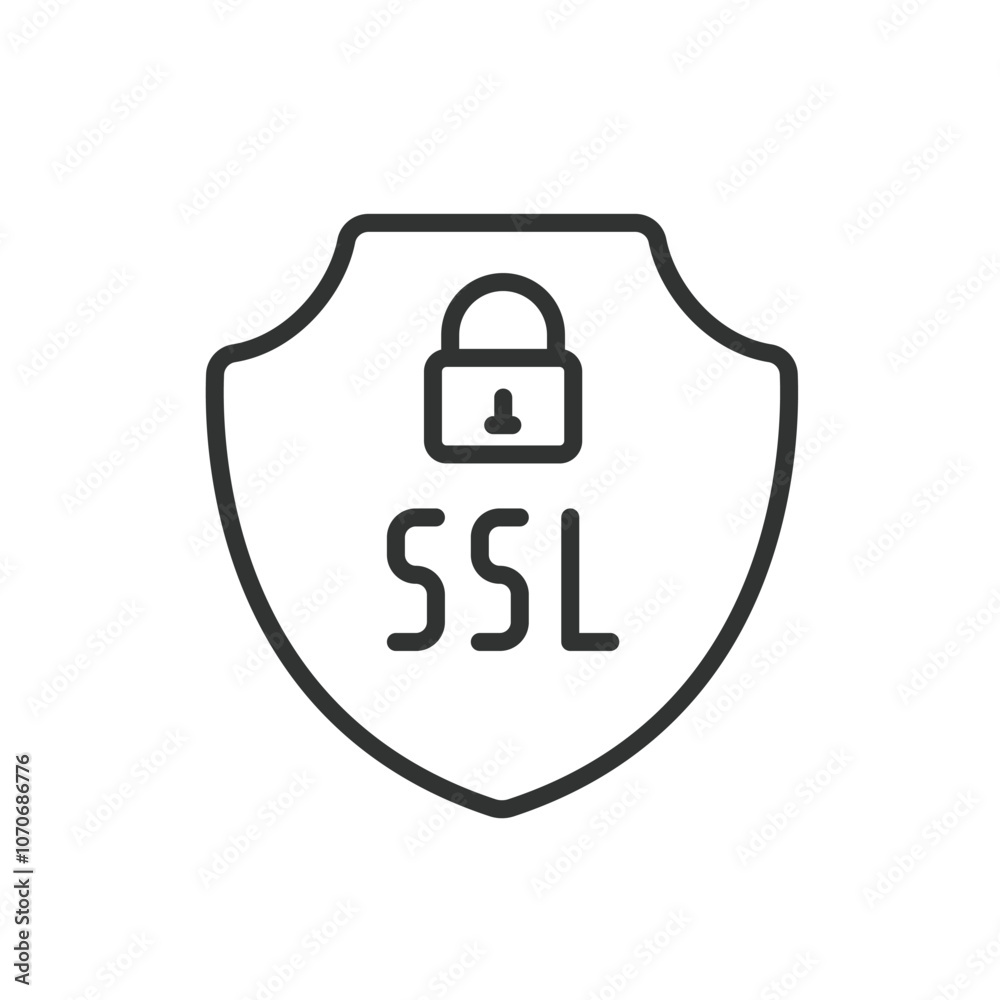 SSL Secure Sockets Layer, icon in line design. SSL, secure, sockets, layer, encryption, protection, authentication on white background vector. SSL Secure Sockets Layer icon editable stroke icon SSL Secure Sockets Layer, icon in line design. SSL, secure, sockets, layer, encryption, protection, authentication on white background vector. SSL Secure Sockets Layer icon editable stroke icon