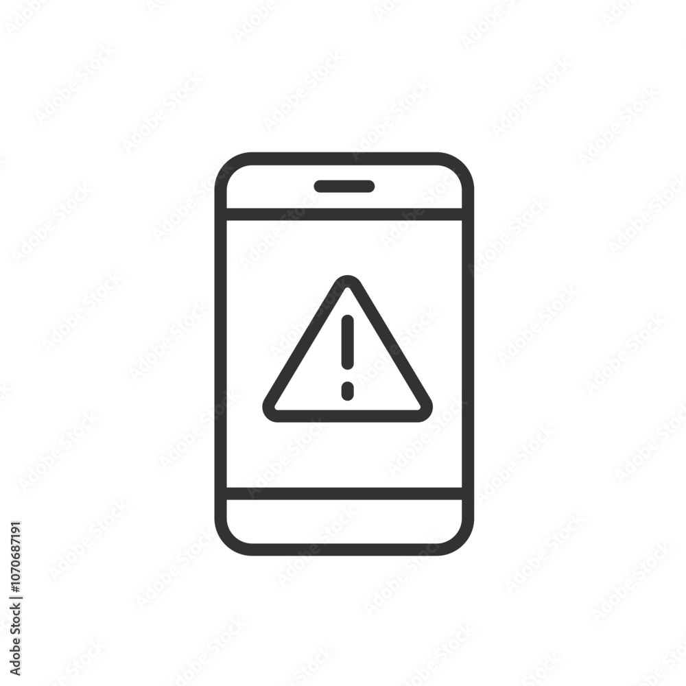 Phone errors, icon in line design. Phone, errors, issue, malfunction, screen, crash, problem on white background vector. Phone errors editable stroke icon Phone errors, icon in line design. Phone, errors, issue, malfunction, screen, crash, problem on white background vector. Phone errors editable stroke icon