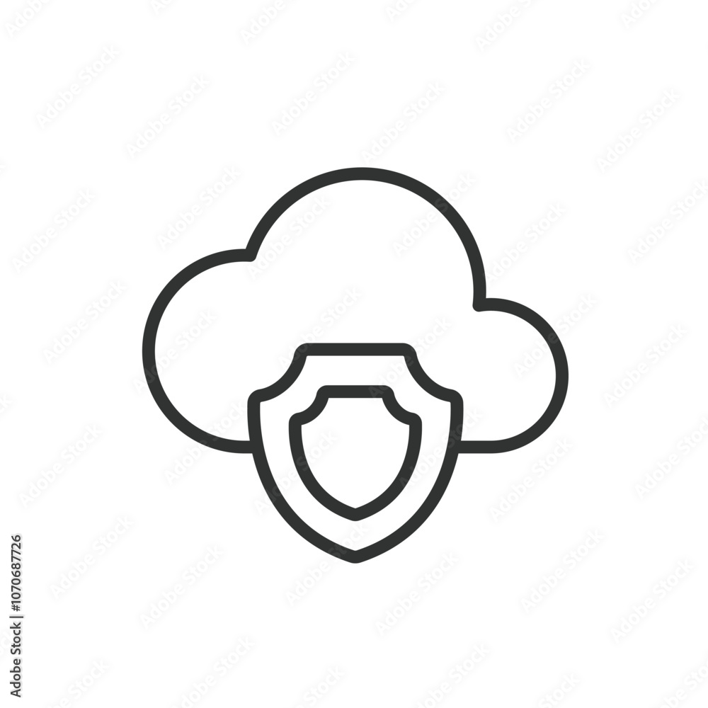 Secure cloud, icon in line design. Secure, cloud, data, protection, storage, encryption, access on white background vector. Secure cloud editable stroke icon Secure cloud, icon in line design. Secure, cloud, data, protection, storage, encryption, access on white background vector. Secure cloud editable stroke icon