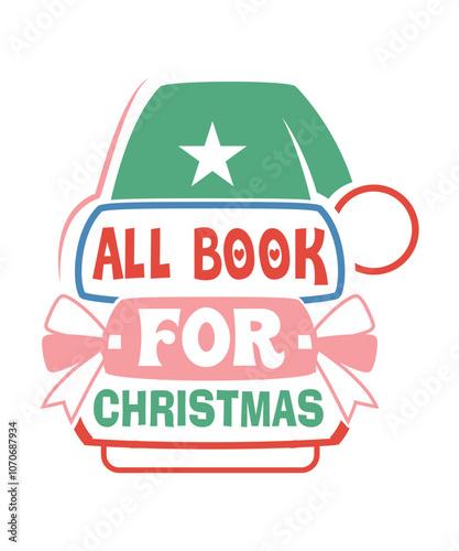 all book for christmas svg