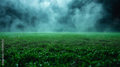 Smoke green background dark ground light smell toxic black bad fog stadium stink mist. Background green grass smoke cloud fart soccer night field dust poison potion floating sport transparent dirty.