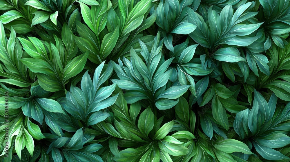 Lush Green Leaves Background for Nature Themes Lush Green Leaves Background for Nature Themes