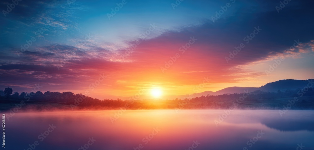 A vibrant sunrise illuminating a foggy landscape, representing the clarity and inspiration that comes with realizing innovative ideas. A vibrant sunrise illuminating a foggy landscape, representing the clarity and inspiration that comes with realizing innovative ideas.