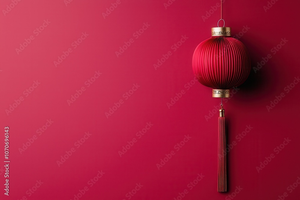 Celebrate chinese new year with elegant red lanterns against a festive red background Celebrate chinese new year with elegant red lanterns against a festive red background