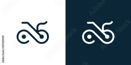 simple bicycle line logo editable vector, simple bicycle line art