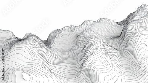 Mountain Hand drawn background vector. Minimal landscape art with line art, contouring. Abstract art wallpaper illustration for prints, Decoration, interior decor, wall arts, canvas prints.