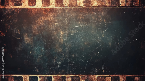 Background of retro film overlay, image with scratch, dust and light leaks with burn effect for an old movie projector illustration.