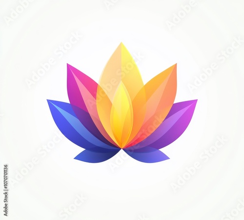 Watercolor accents add vibrancy and color to this lotus flower design.