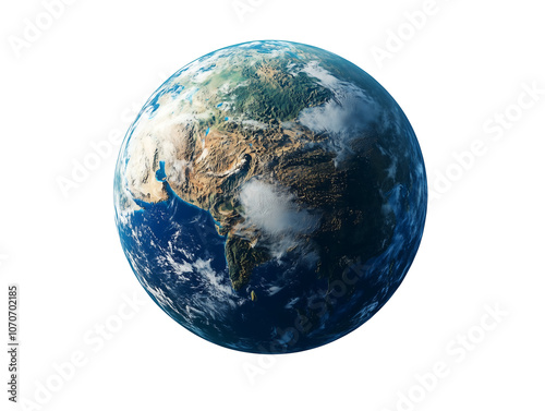 Earth Planet with Transparent white Background #1070702185