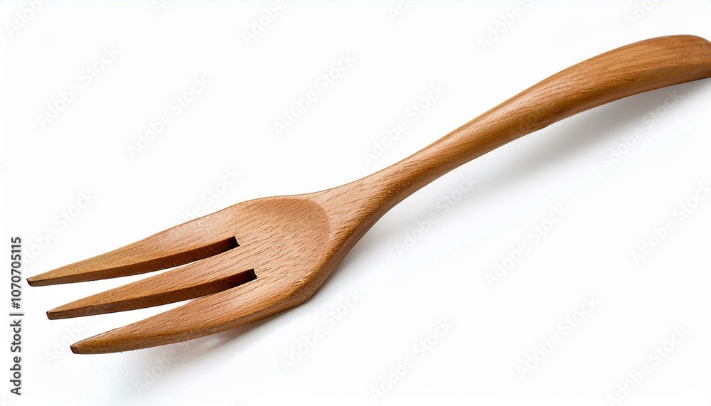 wooden fork on isolate transparency background, PNG