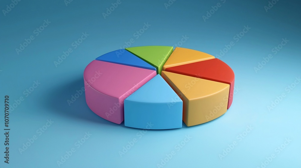 Fototapeta premium Colorful Pie Chart for Business Strategy Presentation