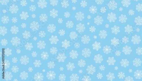 christmas background - minimalist blue winter snowflake wallpaper pattern