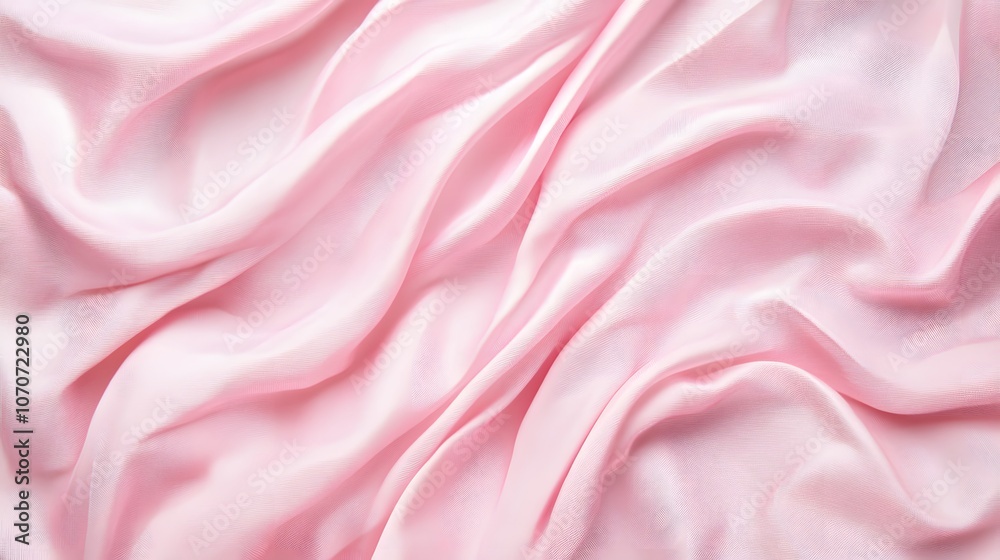 Obraz premium Soft Pink Fabric with Smooth Drapes and Subtle Texture