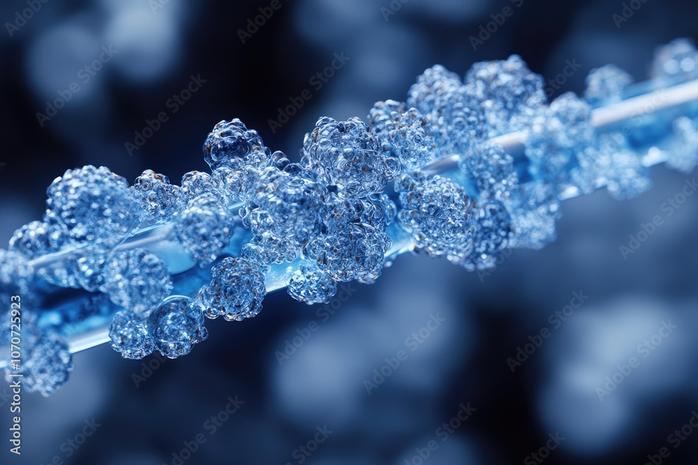 Close-up of Blue Icicle-like Formations on a Surface Close-up of Blue Icicle-like Formations on a Surface
