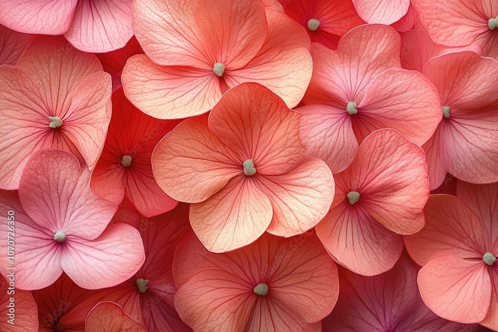Close-up of Delicate Pink Flower Petals with Intricate Veining