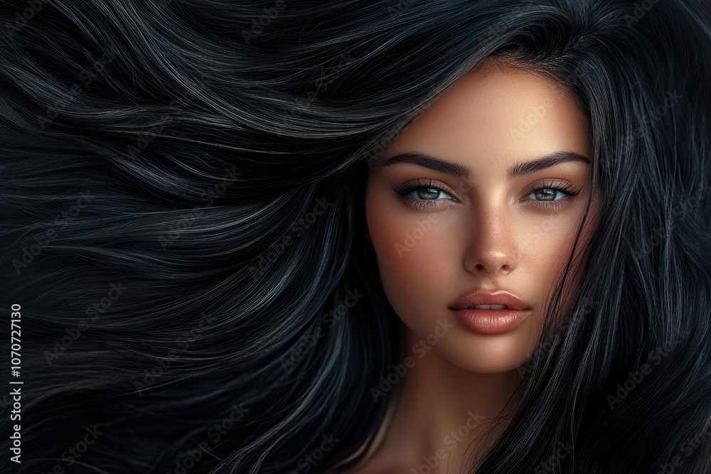 Fototapeta premium Stunning and Beautiful Girl: Explore Beauty, Style, and Confidence