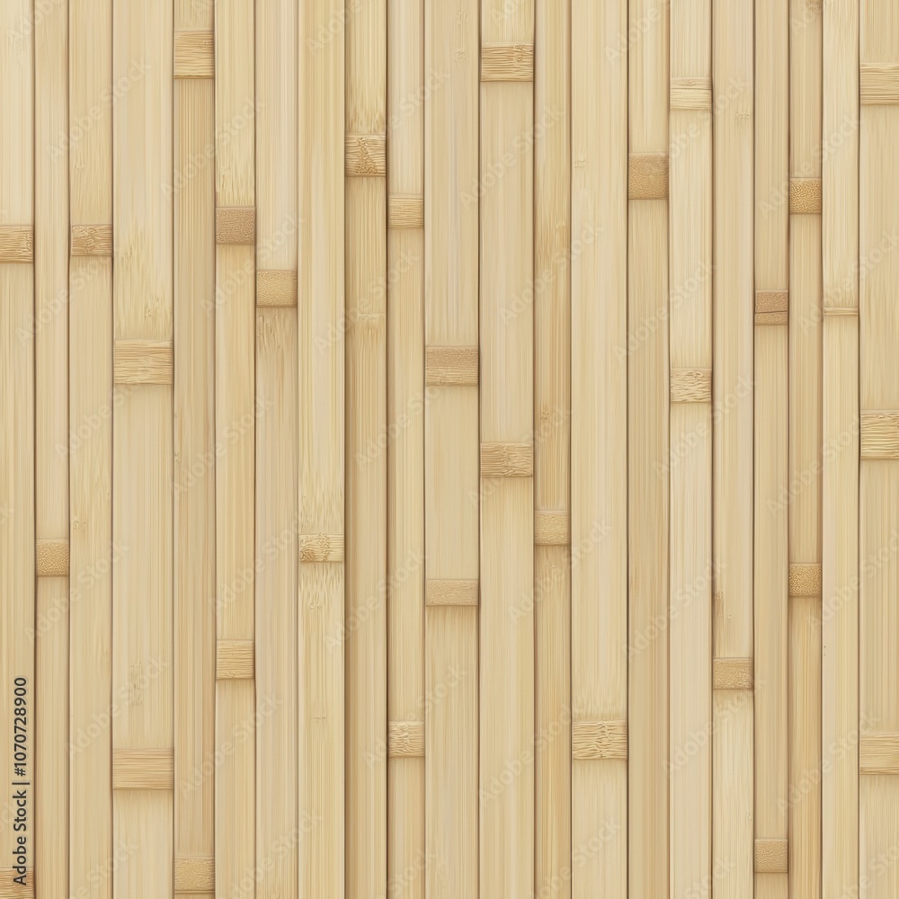 Fototapeta premium A seamless bamboo texture, ideal for backgrounds or design projects, showcasing natural wood patterns and warm tones.