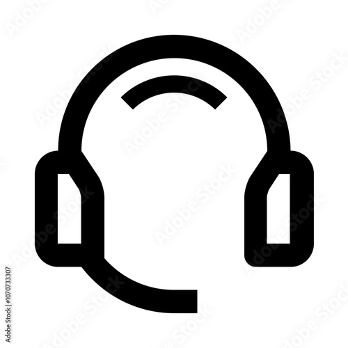 Support Headset Device Line Icon